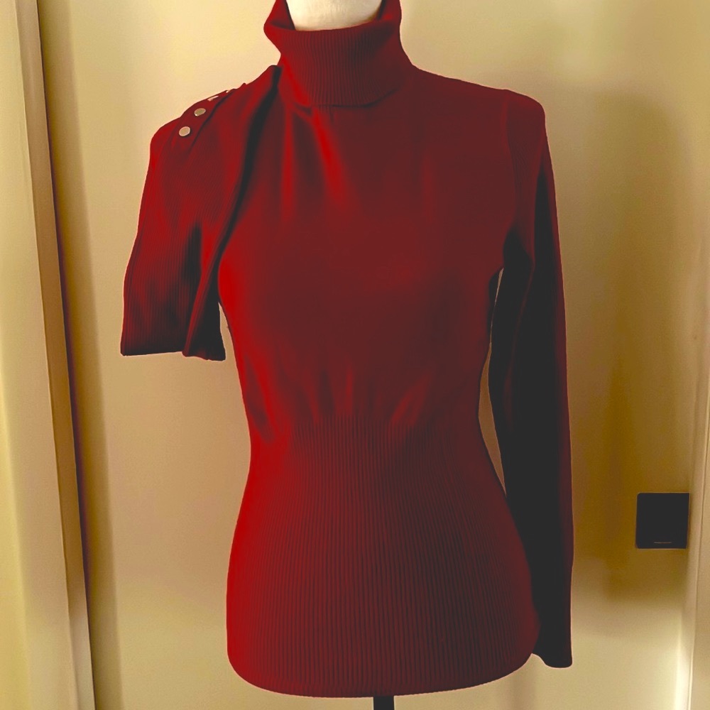 White House Black Market WHBM Long sleeve turtleneck sweater ribbed Medium M